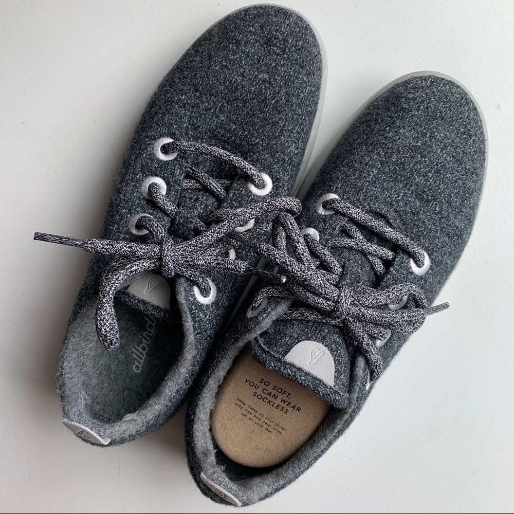 Allbirds Natural Grey Wool Runners - Soft Sneakers